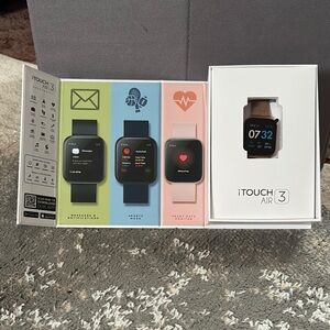 Air 3 Smartwatch - Black, Navy, Rose Gold